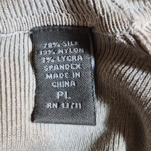 Valerie Separates 100% Silk Grey Mock Neck Sweater PL - READ DESC - Picture 3 of 10